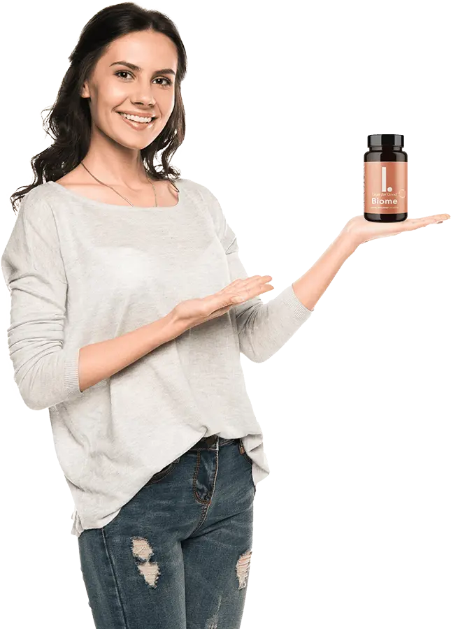 LeanBiome supplement bottle promoting natural weight loss and gut health